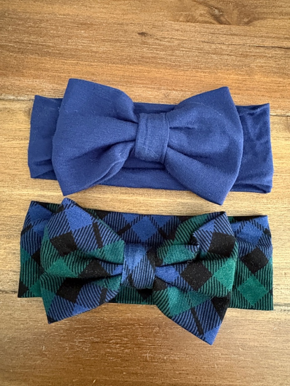 Little Sleepies Luxe Bow Headband Set of 2, Blue